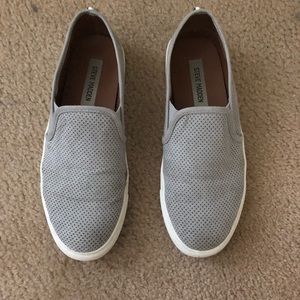 Steve Madden grey slip on sneakers